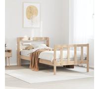 SKTQYQO Cama sin colchón, cama multifunción, estructura de cama multiusos, apta para hoteles y estudios, 75 x 190 cm, de madera maciza de pino