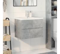 SKTQYQO Juego de baño de 2 piezas gris cemento madera multicapa