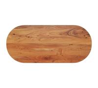 SKTQYQO Mesa ovalada de madera maciza de acacia, 90 x 40 x 3,8 cm, superficie no tratada para renovación, mesa de comedor sólida y duradera para interiores