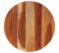 SKTQYQO Mesa redonda de madera maciza de acacia de 60 cm, grosor de 15-16 mm con soportes, parte superior de repuesto para restaurante, bar, casa, acabado ámbar natural duradero