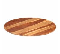 SKTQYQO Mesa redonda de madera maciza de acacia de 80 cm, grosor de 15-16 mm con soportes, tabla sólida para restaurante, bar, casa, acabado ámbar pulido, material