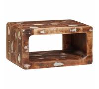 SKTQYQO Mesita de noche de 2 piezas marrón madera recuperada maciza 45 x 30 x 24 cm