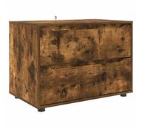 SKTQYQO Mueble de diseño minimalista, roble ahumado, 80 x 48 x 57 cm, madera multicapa