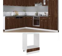 SKTQYQO Mueble de horno "Riga" roble marrón 60 x 46 x 81,5 cm, mueble para horno de libre instalación, armario de cocina con compartimiento espacioso, diseño ahorra espacio y patas regulables,