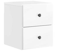 SKTQYQO Mueble de noche de pared blanco brillante 34,5 x 33 x 40 cm