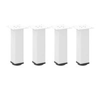 SKTQYQO Patas para mesa de café 4 unidades blancas 30-32 cm acero