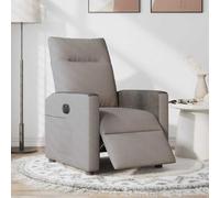 SKTQYQO Sillón eléctrico reclinable gris topo y negro, 69 x 86 x 100 cm