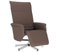 SKTQYQO Sillón reclinable giratorio marrón de piel sintética