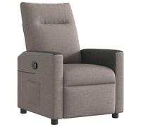 SKTQYQO Sillón reclinable manual gris topo y negro, 69 x 86 x 100 cm