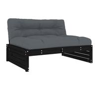 SKTQYQO Sofá central de 120 x 95 x 69 cm, madera maciza de pino negro