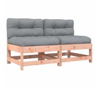 SKTQYQO Sofás centrales de 2 piezas de madera maciza Douglas 62 x 62 x 70,5 cm