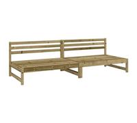 SKTQYQO Sofás centrales de jardín de 2 piezas, 120 x 80 cm, madera de pino impregnado