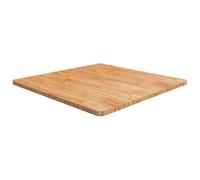 SKTQYQO Tablero de mesa cuadrado marrón claro 80 x 80 x 2,5 cm roble macizo tratado barnizado para restaurante bar - Superficie resistente fácil de limpiar con paño húmedo - Diseño