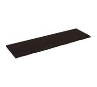 SKTQYQO Tablero de mesa de madera maciza de roble marrón oscuro 200 x 60 x (2-4) cm con acabado listo para usar y borde vivo hecho a mano para renovación y sustitución versátil