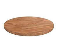 SKTQYQO Tablero de mesa redondo marrón claro Ø30 x 1,5 cm de madera maciza de roble tratada barnizada para restaurantes, bares, hoteles - Superficie resistente fácil de limpiar con paño