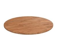 SKTQYQO Tablero de mesa redondo marrón claro Ø60 x 1,5 cm roble macizo tratado barnizado para restaurantes bares - Superficie resistente fácil de limpiar con paño húmedo