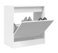 SKTQYQO Zapatero blanco de madera multicapa 60 x 34 x 63,5 cm con 1 cajón abatible de 2 niveles para entrada y pasillo, diseño compacto y ahorra espacio, plano robusto para objetos