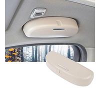 SKTU Soporte para gafas de sol para coche para BMW Serie 1, Serie 3, Serie 5, Serie 7, X1, X3, X5, X7, estuche para gafas, soporte para el interior del coche (beige)