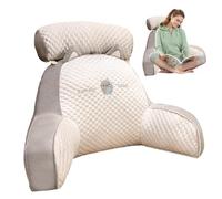 SKUDA Reading Pillow, Bed Backrest Pillow with Arms, Sofa and Bedside Cushion, Sitting In Bed, Working On Laptop, For Relaxing Watching TV Playing Game, Back Support Rest Pillow 60×40cm/70×50cm
