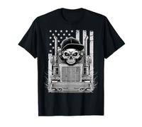 Skull American Flag Patriotic Distressed USA Pride Camiseta