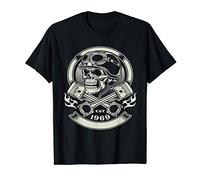 Skull Biker Motorcycle Gift Born In 1969 Birthday Camiseta