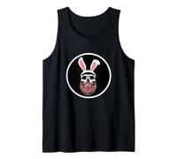 Skull Bunny Beard Design Funny Gothic Easter Graphic Camiseta sin Mangas