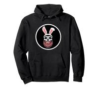Skull Bunny Beard Design Funny Gothic Easter Graphic Sudadera con Capucha