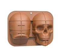 Skull Cake Mould | Halloween Silicone Fondant Molds 3D | Non-Stick Skull Si