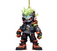 Skull Car Pendant | Acrylic Car Rearview Mirrors Pendant | Skull Design 2D Auto Rearview Mirrors Flat Ornament Automotive Interior Accessories Festival Party Supplies Halloween Tree Decoration