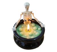 Skull Cauldron Candle - Glow-in-thé-dark Gothic Decor | Halloween