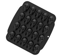 Skull Chocolate Mold, 3D Reusable Silicona Skeleton Mould, 11,42 x 10,43 x 1,1 pulgadas Easy Release Decor Supplies, Spooky Postre Mold for Candy, Gummy, Jelly Making, fiestas, Baking