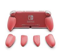 Skull & Co. GripCase Lite: A Comfortable Protective Case with Replaceable Grips [to fit All Hands Sizes] Compatible with [Nintendo Switch Lite] [No Carrying Case] - Coral