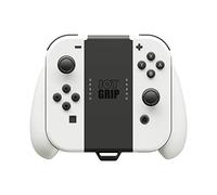Skull & Co. JoyGrip for Nintendo Switch and Switch OLED Joy-con Controller: Rechargeable Handheld Joystick Remote Control Holder with Interchangeable Grips - OLED White
