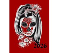 Skull Compact A6 Week To View 2026 Diary: Gothic Aesthetic Slimline Weekly Planner