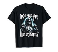 Skull Funny Skeleton México Saying Quote Sarcastic Spanish Camiseta gráfica económica, Hombre, Negro, L