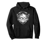 Skull Gothic Butterfly Moth Moon Phases Sudadera con Capucha