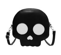 Skull Head crosbody Bag - gótica Skeleton Style Sling | Bolso de correa ajustable con accesorio de moda de hombro de diseño único para trajes de halloween eventos de cosplay de moda