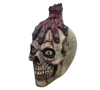 Skull Head Gear, Creepy Face Costume Piece, Realistic Horror Cosplay Headpiece, Haunted House Prop Wearable, for Party Role Play Cosplay Haunted House Halloween Event Scary Costume Accessory