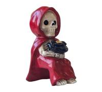 Skull Incense Burner - Gothic Resin Design | Decorative Stick Incense Holder with Punk Aesthetic | Altar Tray For Living Room Bedroom Office Studio Cafe Yoga Meditation Home Decor