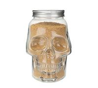 Skull Jars - 500ml/800ml Reusable Spooky Decor With Lid, Salt Container, Gothic Storage Canister | Versatile Pot For Home Bathroom Picnic Tabletop Baking Dining Cooking Household Outdoor Camping Bar