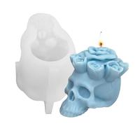 Skull Mold Candle - Silicone Epoxy Soap Baking, Handmade Halloween Crafts
