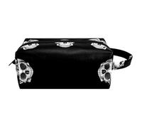 Skull of a Bull - Neceser de piel para mujer, estilo bohemio, con asa, impermeable, para colgar artículos de tocador, bolsa de viaje, estuche pequeño para niños, Multicolor 02, 8.2x3.1x3.5 in/21x8x9