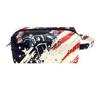 Skull of a Bull - Neceser de piel para mujer, estilo bohemio, con asa, impermeable, para colgar artículos de tocador, bolsa de viaje, estuche pequeño para niños, Multicolor 07, 8.2x3.1x3.5 in/21x8x9