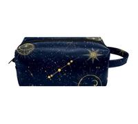 Skull of a Bull - Neceser de piel para mujer, estilo bohemio, con asa, impermeable, para colgar artículos de tocador, bolsa de viaje, estuche pequeño para niños, Multicolor 03, 8.2x3.1x3.5 in/21x8x9