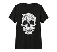 Skull of Cats Skeleton Kitten Funny Halloween Cat Skull Camiseta Premium