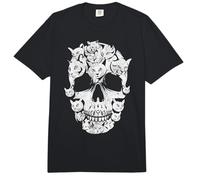 Skull of Cats Skeleton Kitten Funny Halloween Cat Skull Comfort Colors Adult Heavyweight T-Shirt