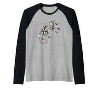 Skull Panther: Traditional Tattooed Tattoo Inspired Clothing Camiseta Manga Raglan