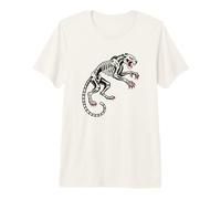 Skull Panther: Traditional Tattooed Tattoo Inspired Clothing Camiseta Premium