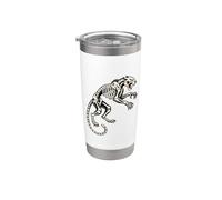 Skull Panther: Traditional Tattooed Tattoo Inspired Clothing Vaso térmico de acero inoxidable de doble pared