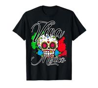 Skull Patriotic Mexican Hispanic Siesta Pride Calavera Camiseta